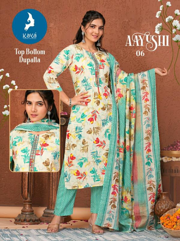 Kaya Aayushi Heavy Rayon Kurti Pant With Dupatta Collection